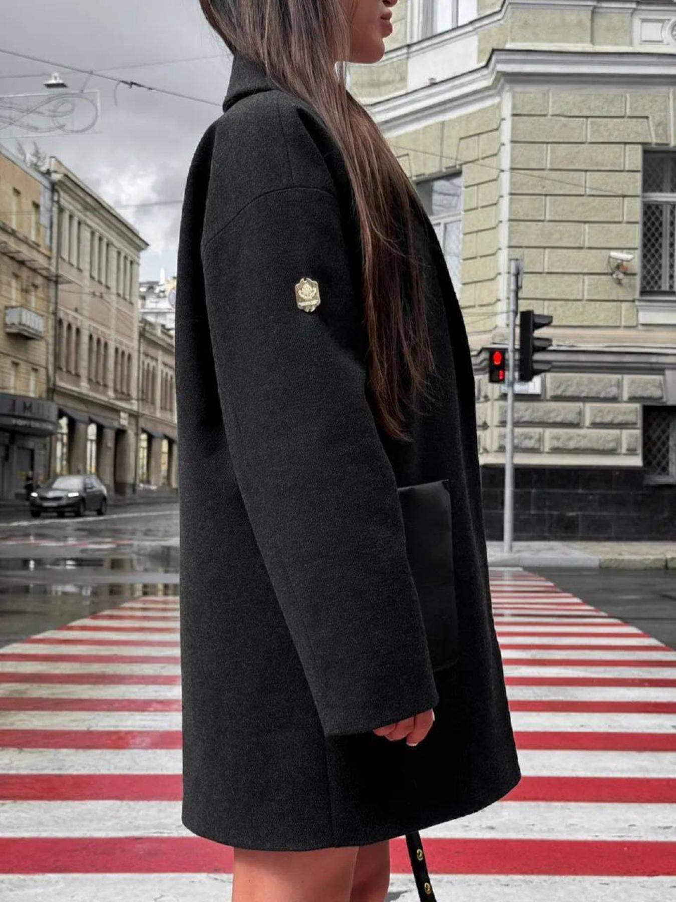 Пальто D&V couture модель DV-0013-BLC Фото