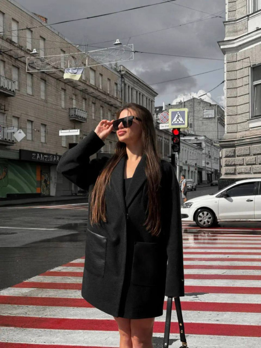 Пальто D&V couture модель DV-0013-BLC Фото