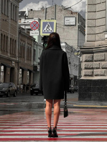 Пальто D&V couture модель DV-0013-BLC Фото