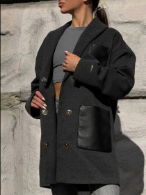 Пальто D&V couture модель DV-0013-gray Фото