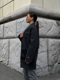 Пальто D&V couture модель DV-0013-gray Фото