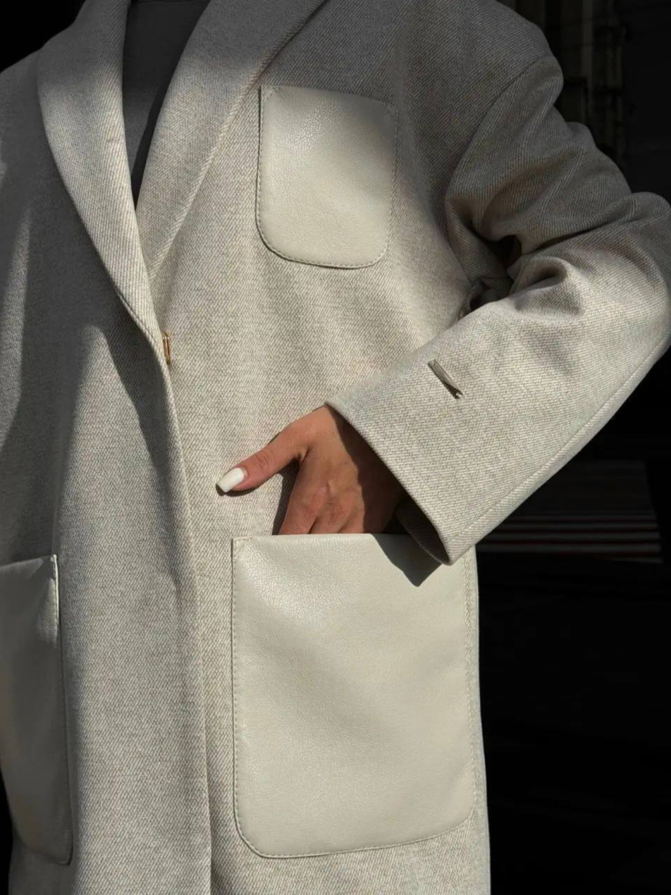 Пальто D&V couture модель DV-0013-beige Фото