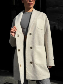 Пальто D&V couture модель DV-0013-beige Фото