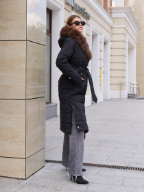 Пальто с утеплителем MilaNova модель Пальто ПВ-375 черный Фото