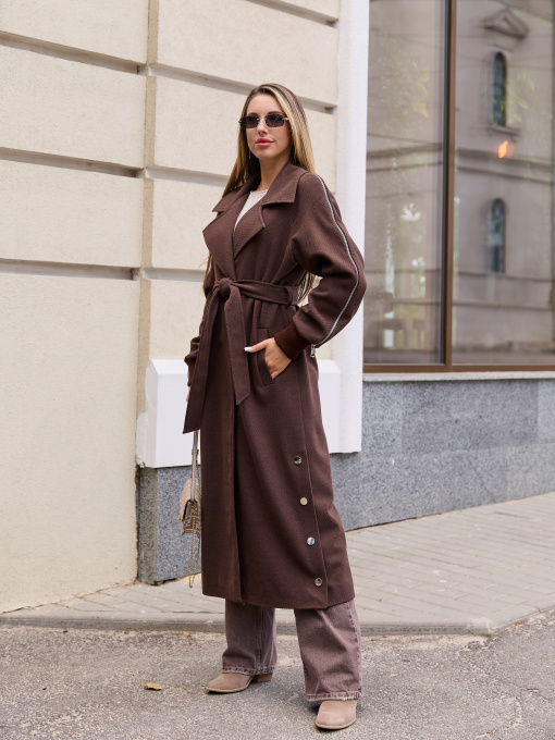 Пальто MilaNova модель Пальто ПВ-384 шоколад Фото