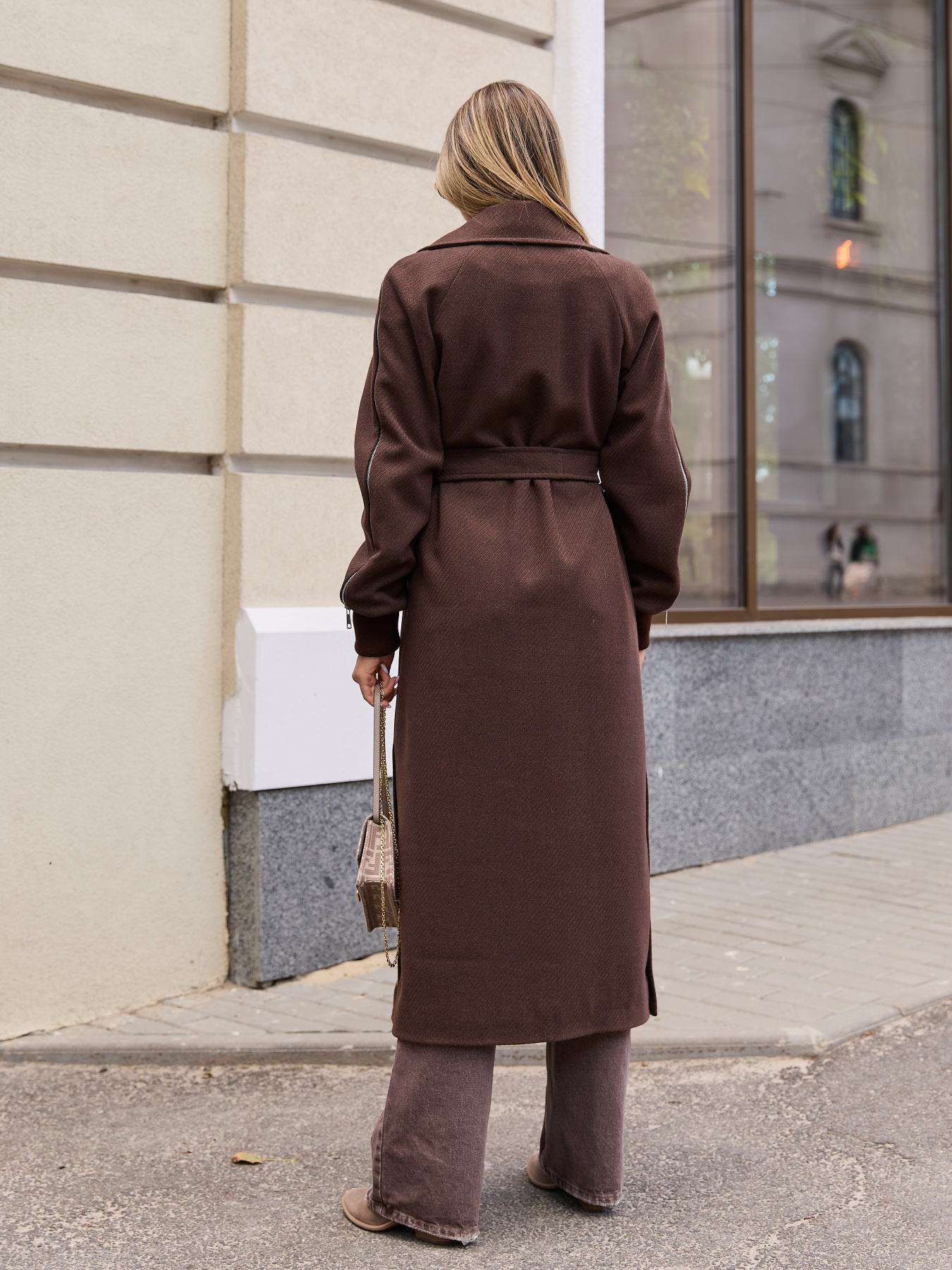 Пальто MilaNova модель Пальто ПВ-384 шоколад Пальто MilaNova модель Пальто ПВ-384 шоколад Фото