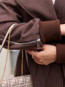 Пальто MilaNova модель Пальто ПВ-384 шоколад Пальто MilaNova модель Пальто ПВ-384 шоколад Фото