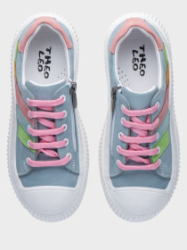 Кеды низкие Theo Leo модель LEO-3425_blue Фото