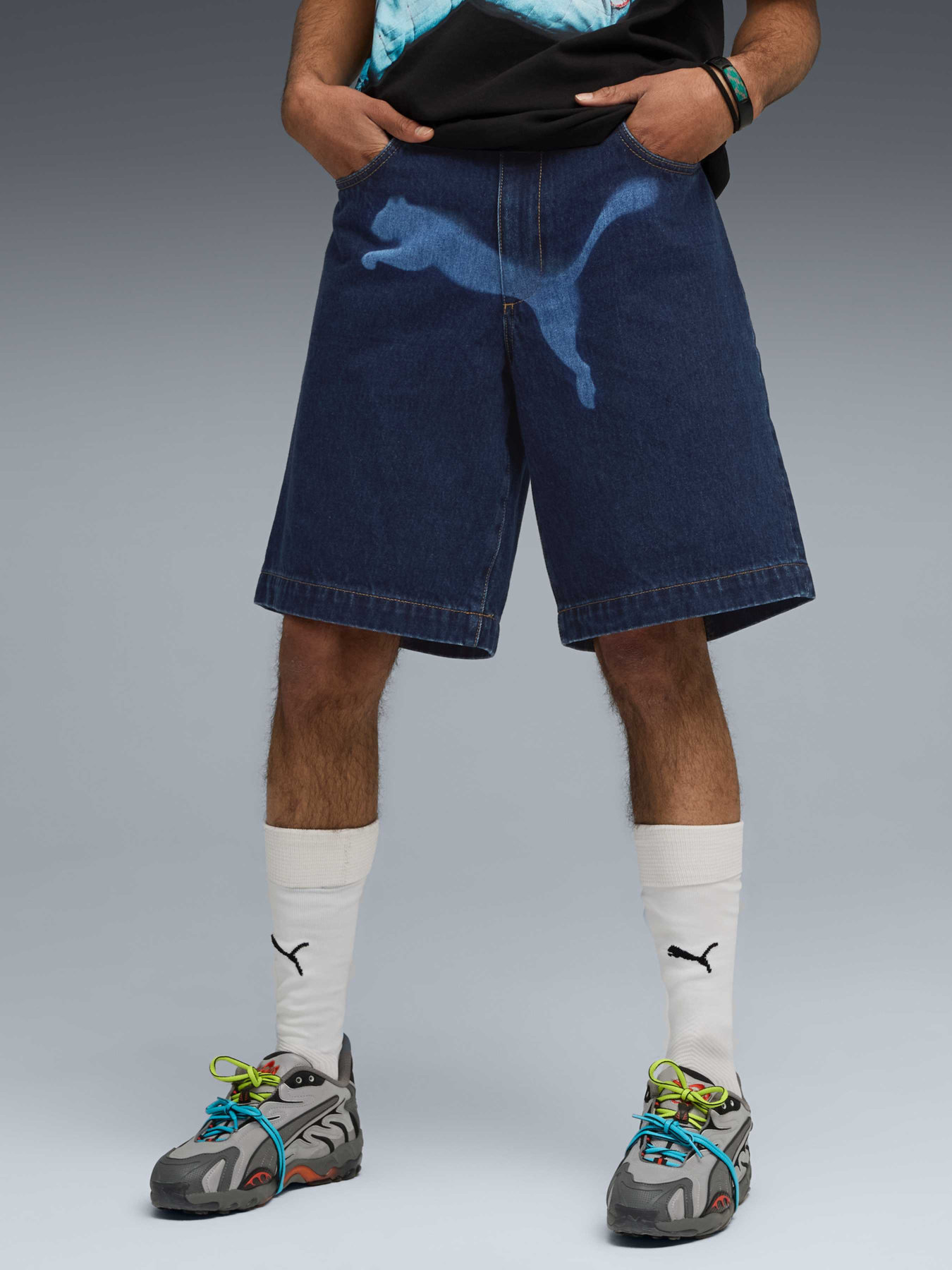 Джинсовые шорты PUMA x A$ap Rocky Dnm Short модель 631066 Фото