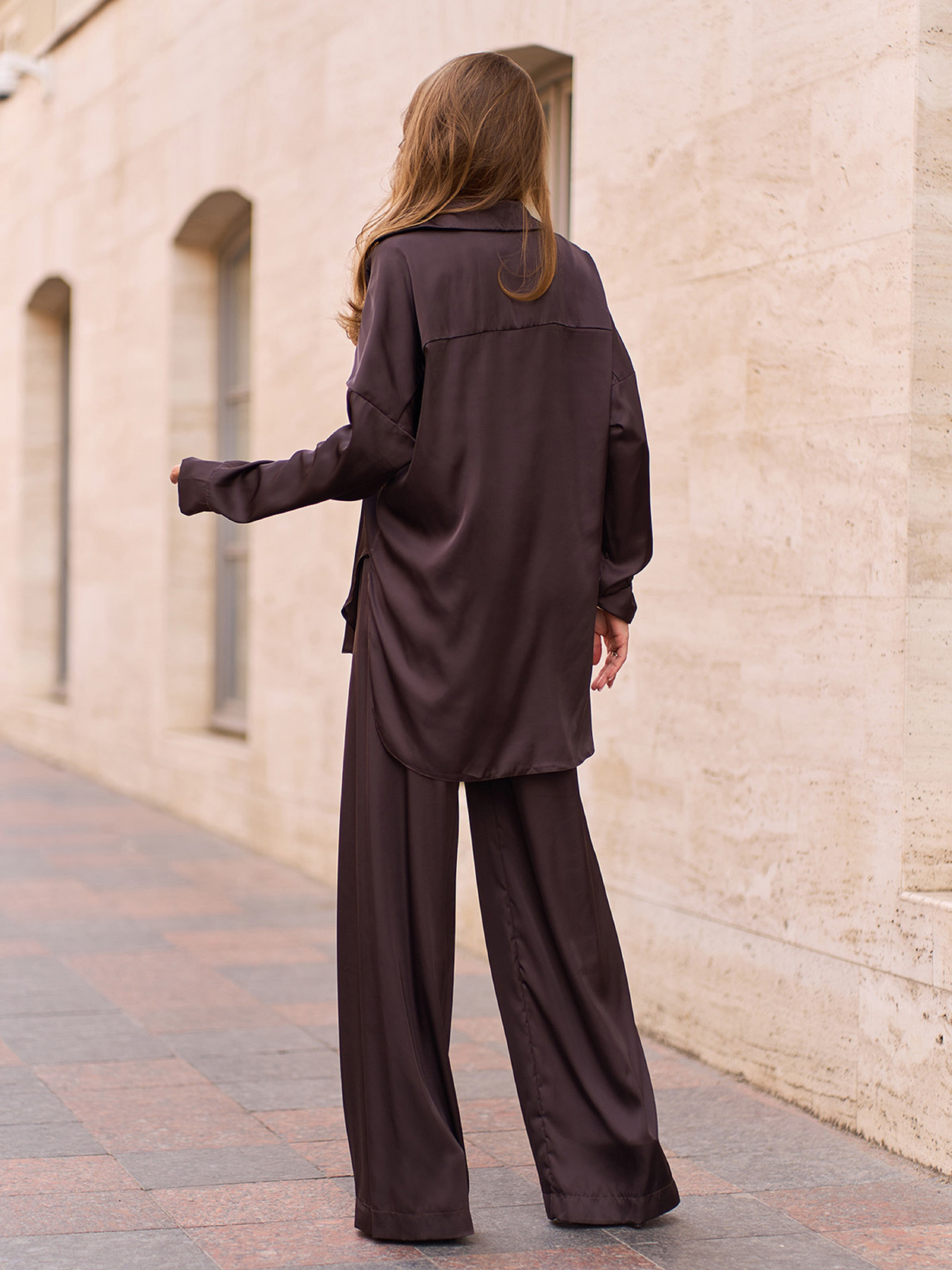 Костюм ISSA Plus модель 13782_темно_коричневый Фото