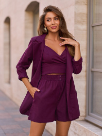 Костюм ISSA Plus модель 15273_темно_бордовый Фото