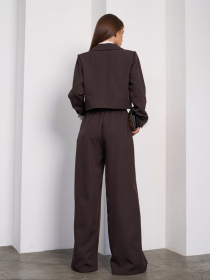 Діловий костюм ISSA Plus модель 14843_темно_коричневый Фото