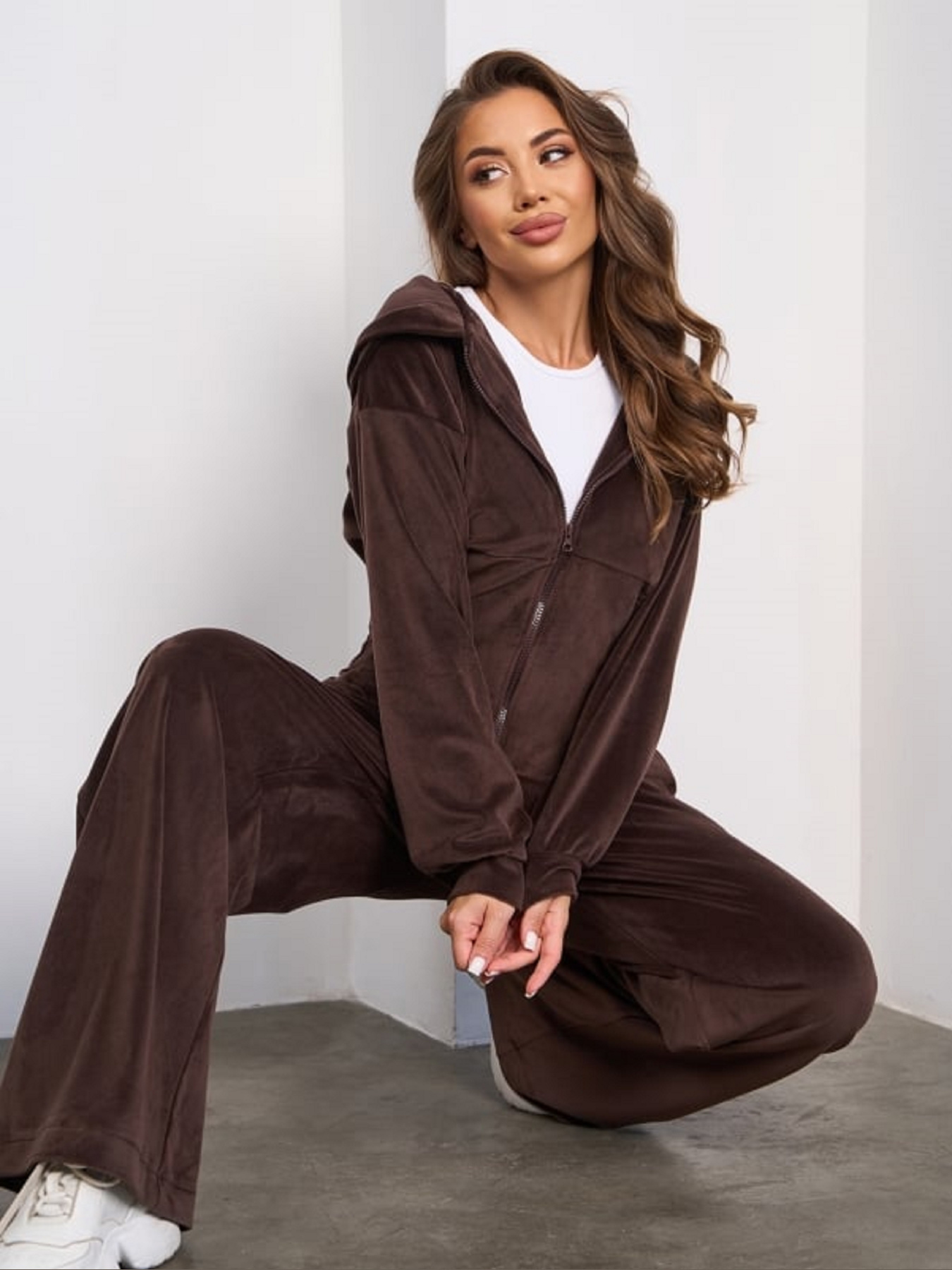 Спортивный костюм ISSA Plus модель 15280_темно_коричневый Фото