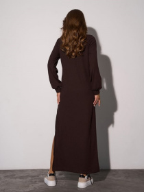 Платье макси ISSA Plus модель 14814A_темно_коричневый Фото