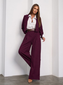 Деловой костюм ISSA Plus модель 15023A_темно_бордовый Фото