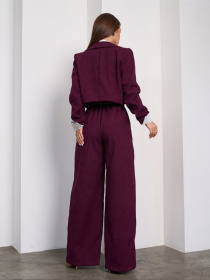 Деловой костюм ISSA Plus модель 15023A_темно_бордовый Фото