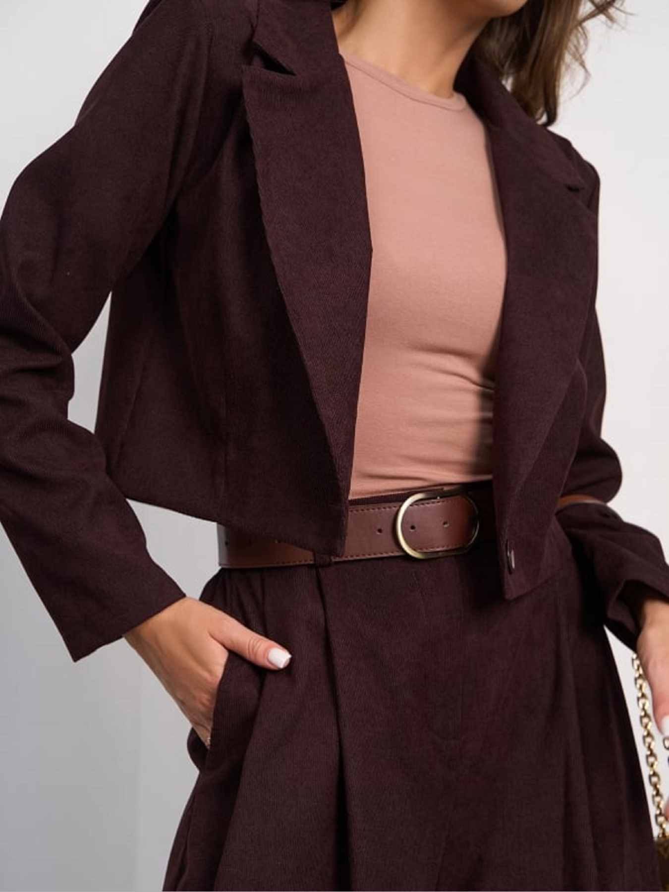 Деловой костюм ISSA Plus модель 15023A_темно_коричневый Фото