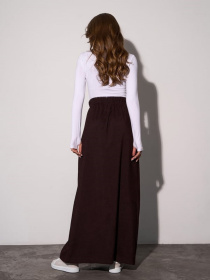 Спідниця максі ISSA Plus модель 15285_темно_коричневый Спідниця максі ISSA Plus модель 15285_темно_коричневый Фото