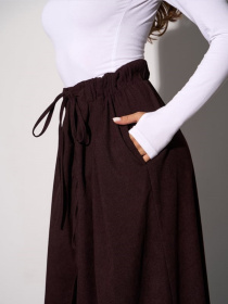 Спідниця максі ISSA Plus модель 15285_темно_коричневый Спідниця максі ISSA Plus модель 15285_темно_коричневый Фото