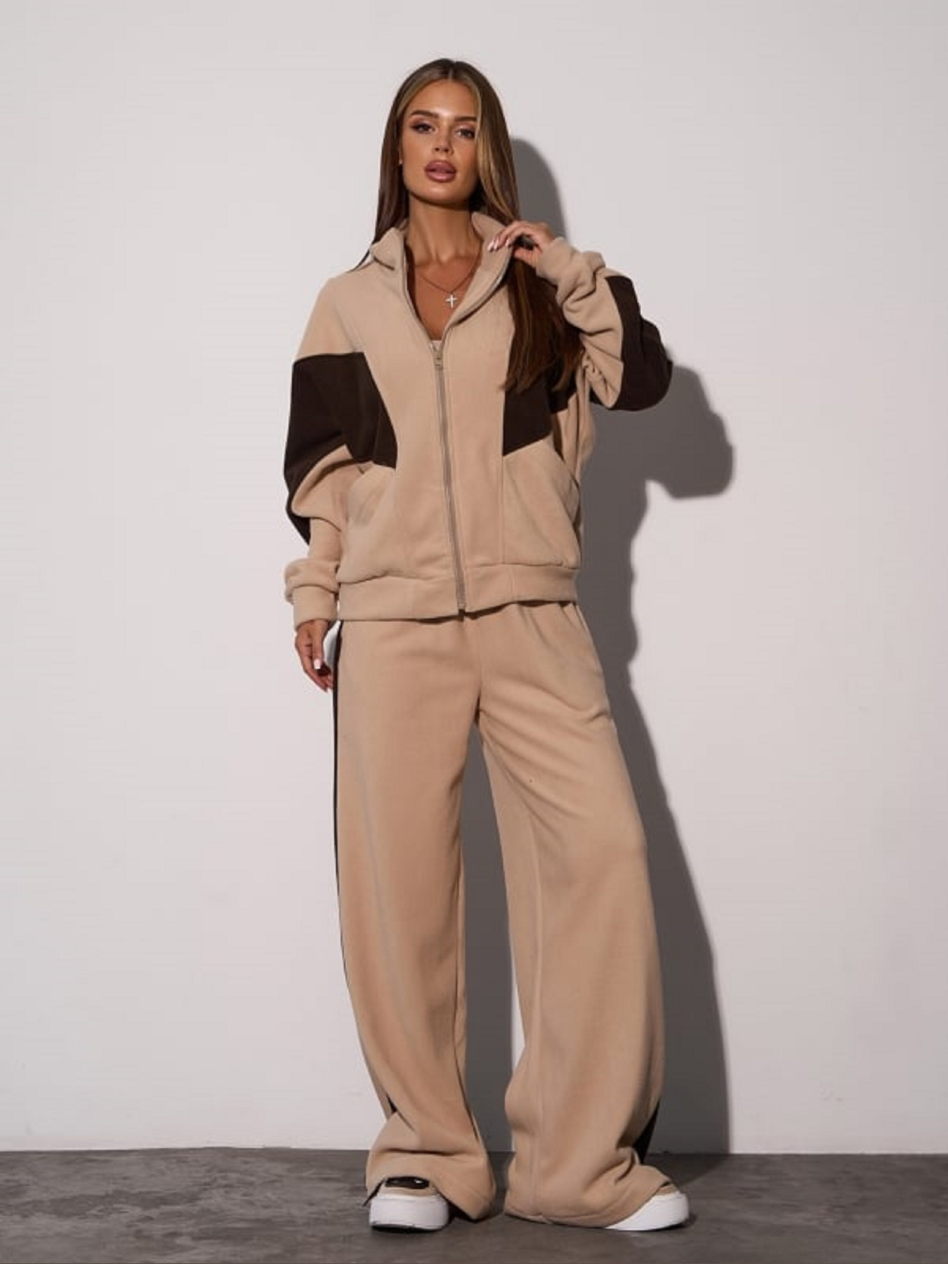 Спортивный костюм ISSA Plus модель 15286_светло_бежевый Фото