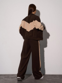 Спортивный костюм ISSA Plus модель 15286_темно_коричневый Фото