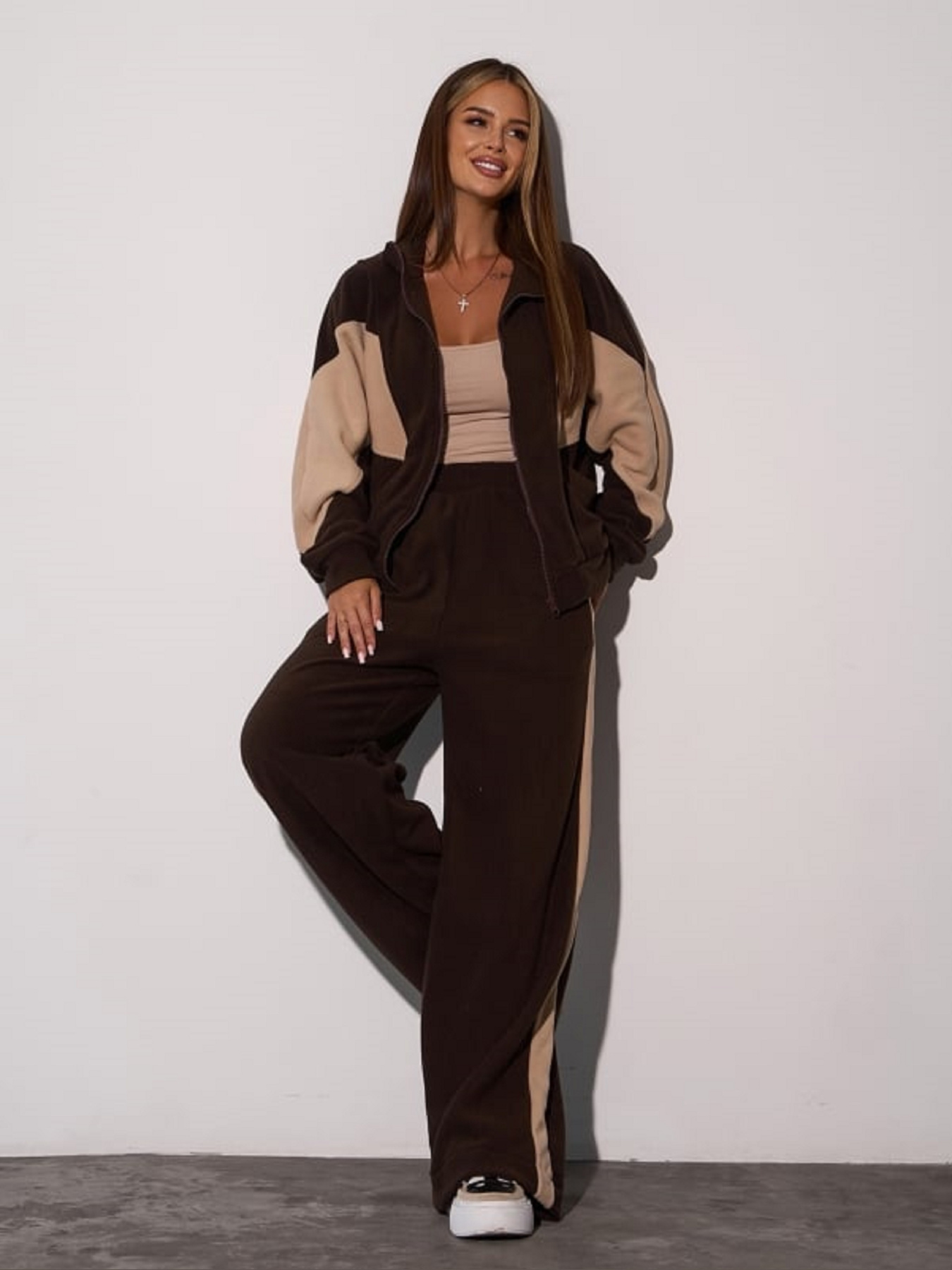 Спортивный костюм ISSA Plus модель 15286_темно_коричневый Фото