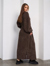 Кардиган ISSA Plus модель 15294_темно_коричневый Фото