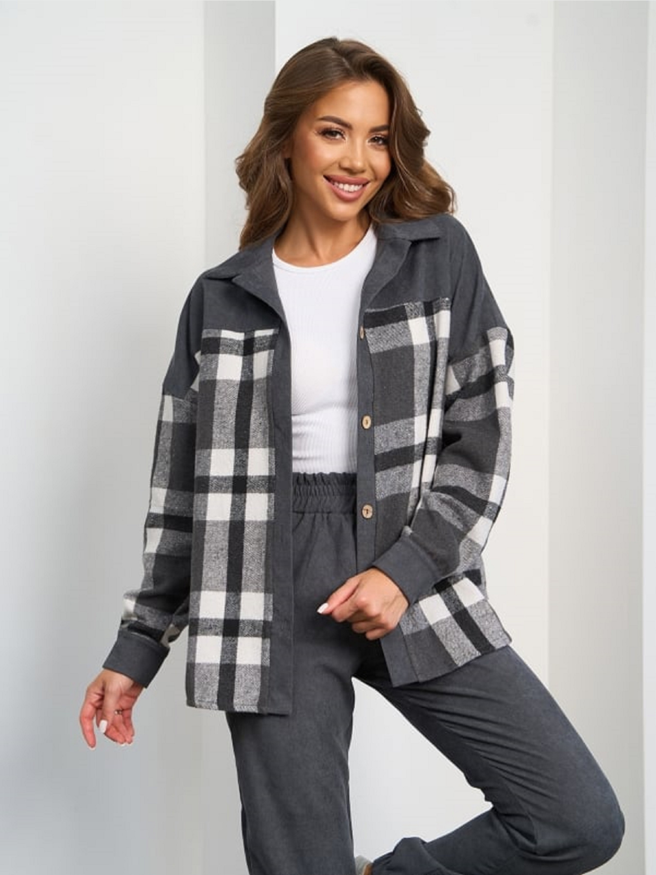 Костюм ISSA Plus модель SA_657_темно_серый Фото