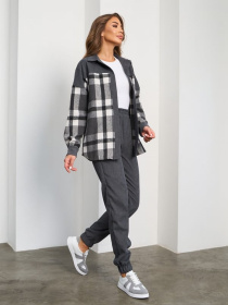 Костюм ISSA Plus модель SA_657_темно_серый Фото