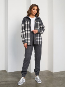 Костюм ISSA Plus модель SA_657_темно_серый Фото