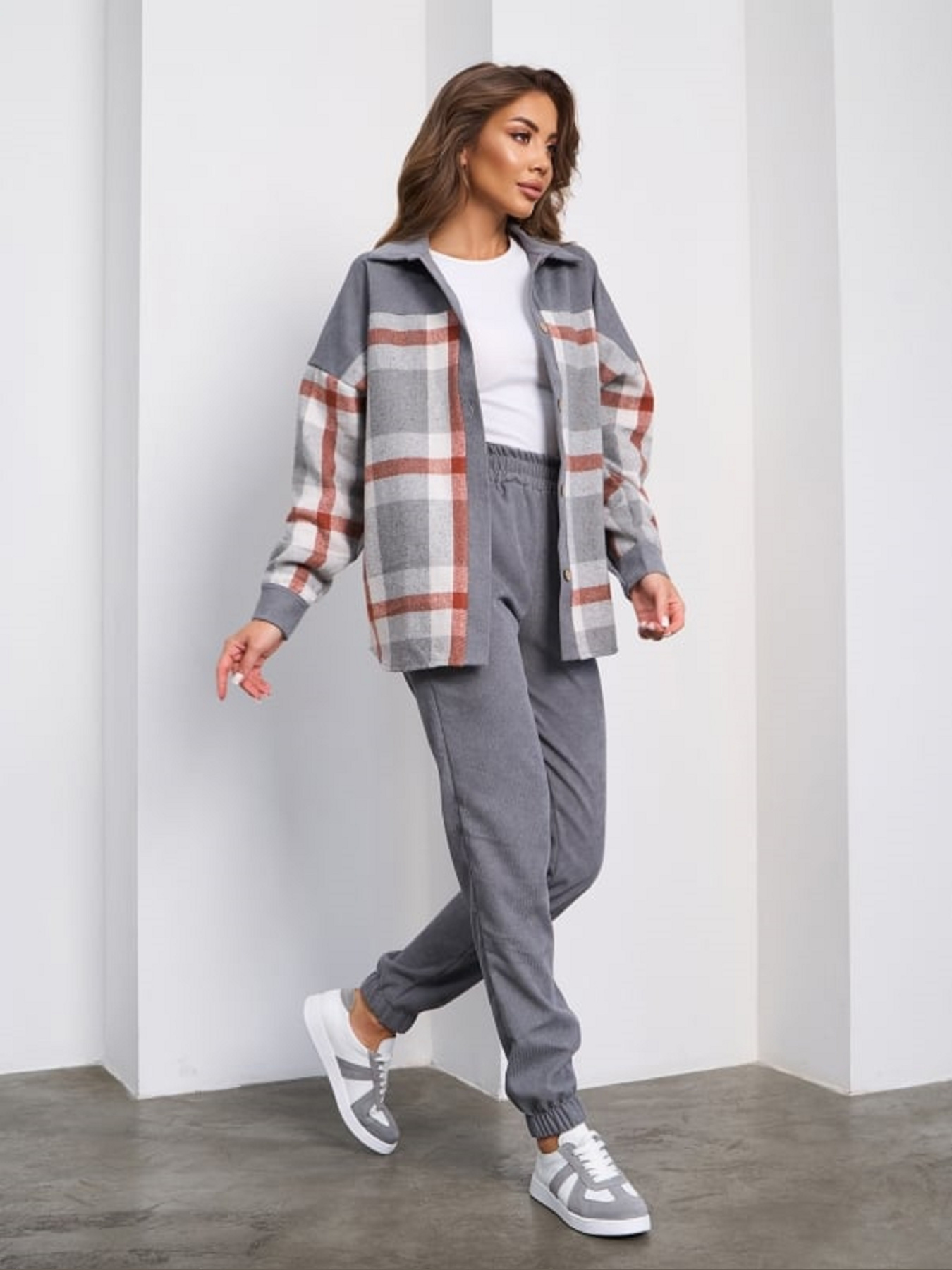 Повсякденний костюм ISSA Plus модель SA-657_светло_серый Фото