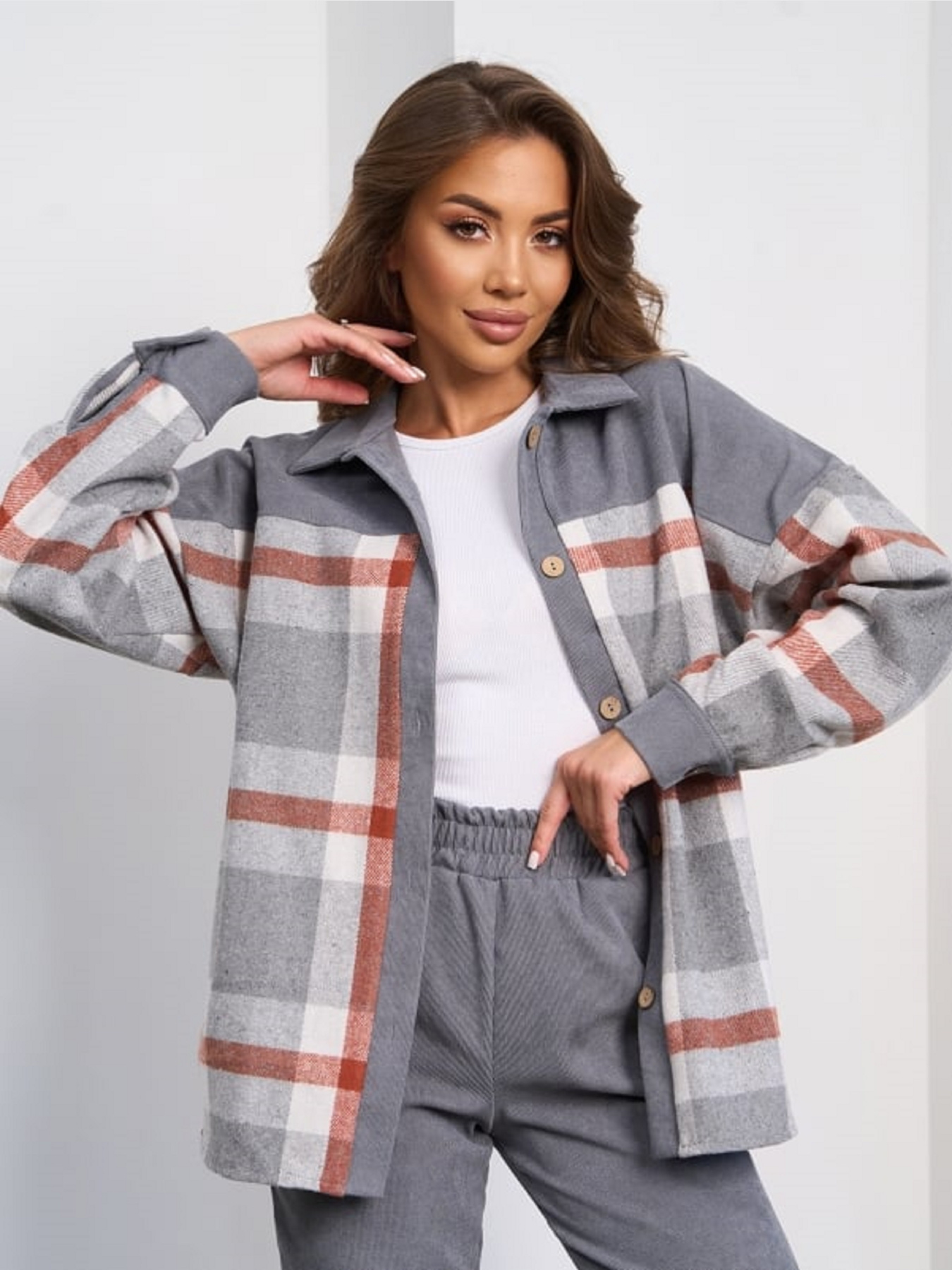 Повсякденний костюм ISSA Plus модель SA-657_светло_серый Фото