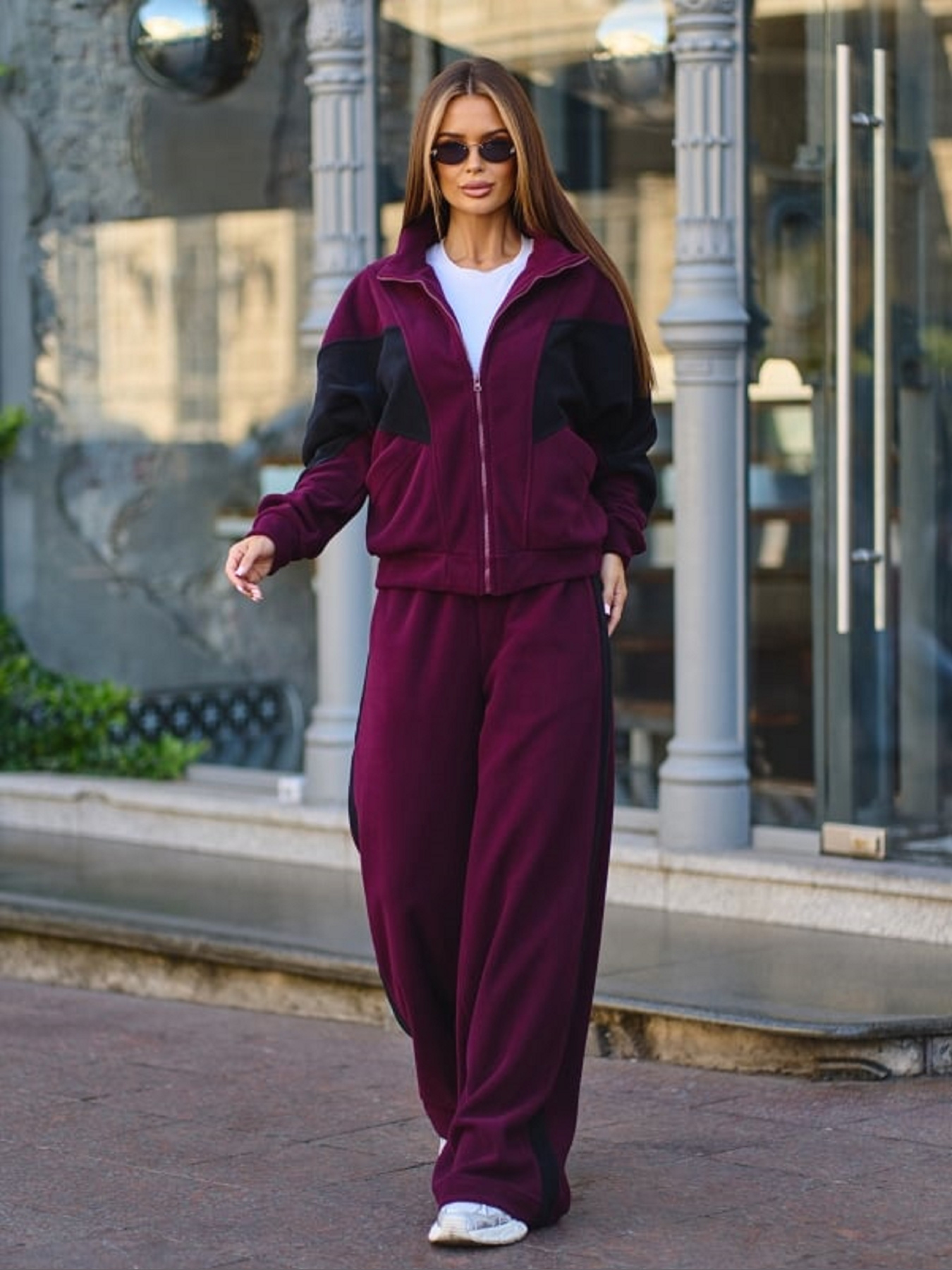 Спортивный костюм ISSA Plus модель 15286_темно_бордовый Фото