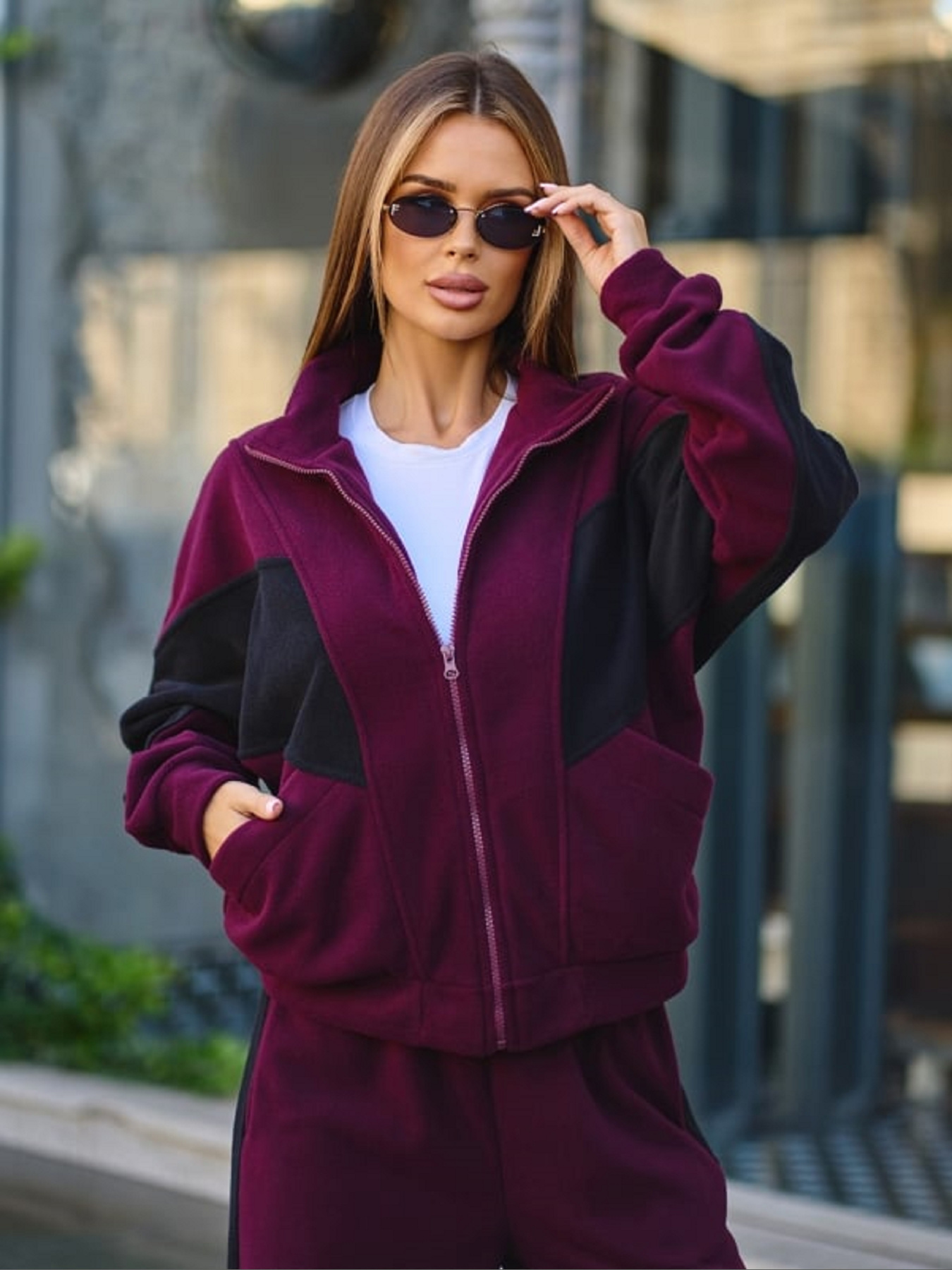 Спортивный костюм ISSA Plus модель 15286_темно_бордовый Фото