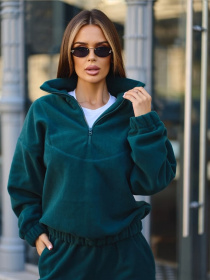 Повсякденний костюм ISSA Plus модель 13637_темно_зеленый Фото