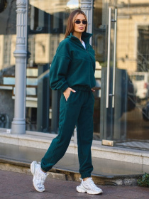 Повсякденний костюм ISSA Plus модель 13637_темно_зеленый Фото