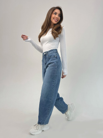 Широкие джинсы ISSA Plus модель WN20-714_синий Фото