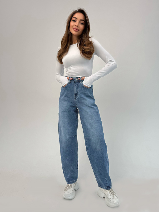 Широкие джинсы ISSA Plus модель WN20-714_синий Фото