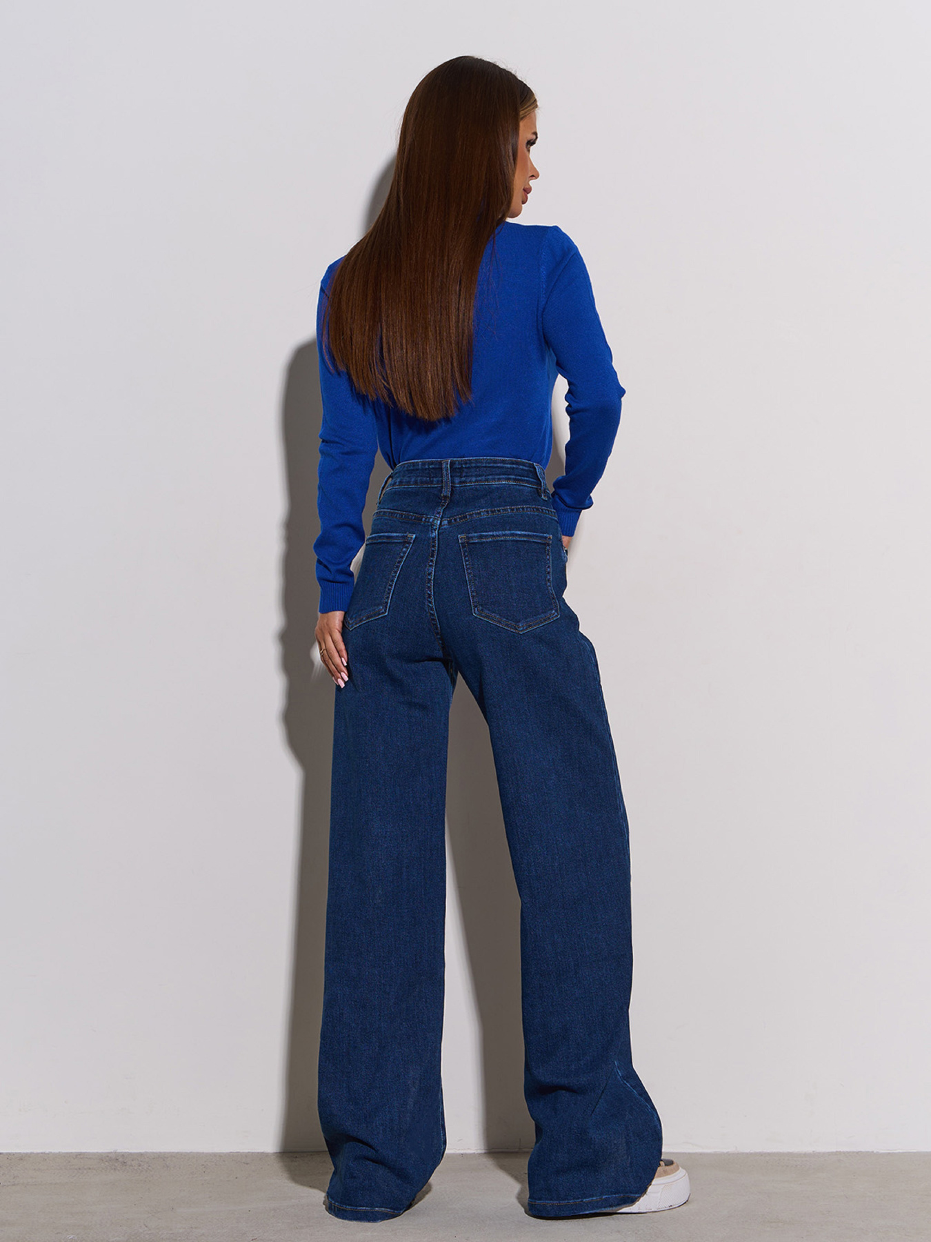 Прямые джинсы ISSA Plus модель WN20-715_синий Фото