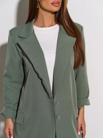 Пиджак ISSA Plus модель 14179A_оливковый Фото