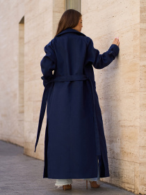 Пальто ISSA Plus модель 15090_темно_синий Фото