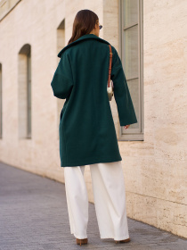 Пальто ISSA Plus модель 15297_темно_зеленый Фото