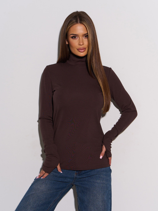 Лонгслів ISSA Plus модель 15300_темно_коричневый Фото