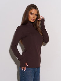 Лонгслив ISSA Plus модель 15300_темно_коричневый Фото