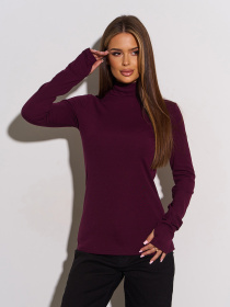 Лонгслив ISSA Plus модель 15300_темно_бордовый Фото