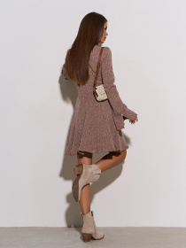 Платье мини ISSA Plus модель SA-650_коричневый Платье мини ISSA Plus модель SA-650_коричневый Фото