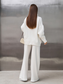 Повседневный костюм ISSA Plus модель 14820A_молочный Фото