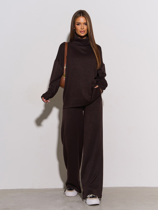 Повсякденний костюм ISSA Plus модель 14820A_темно_коричневый Фото