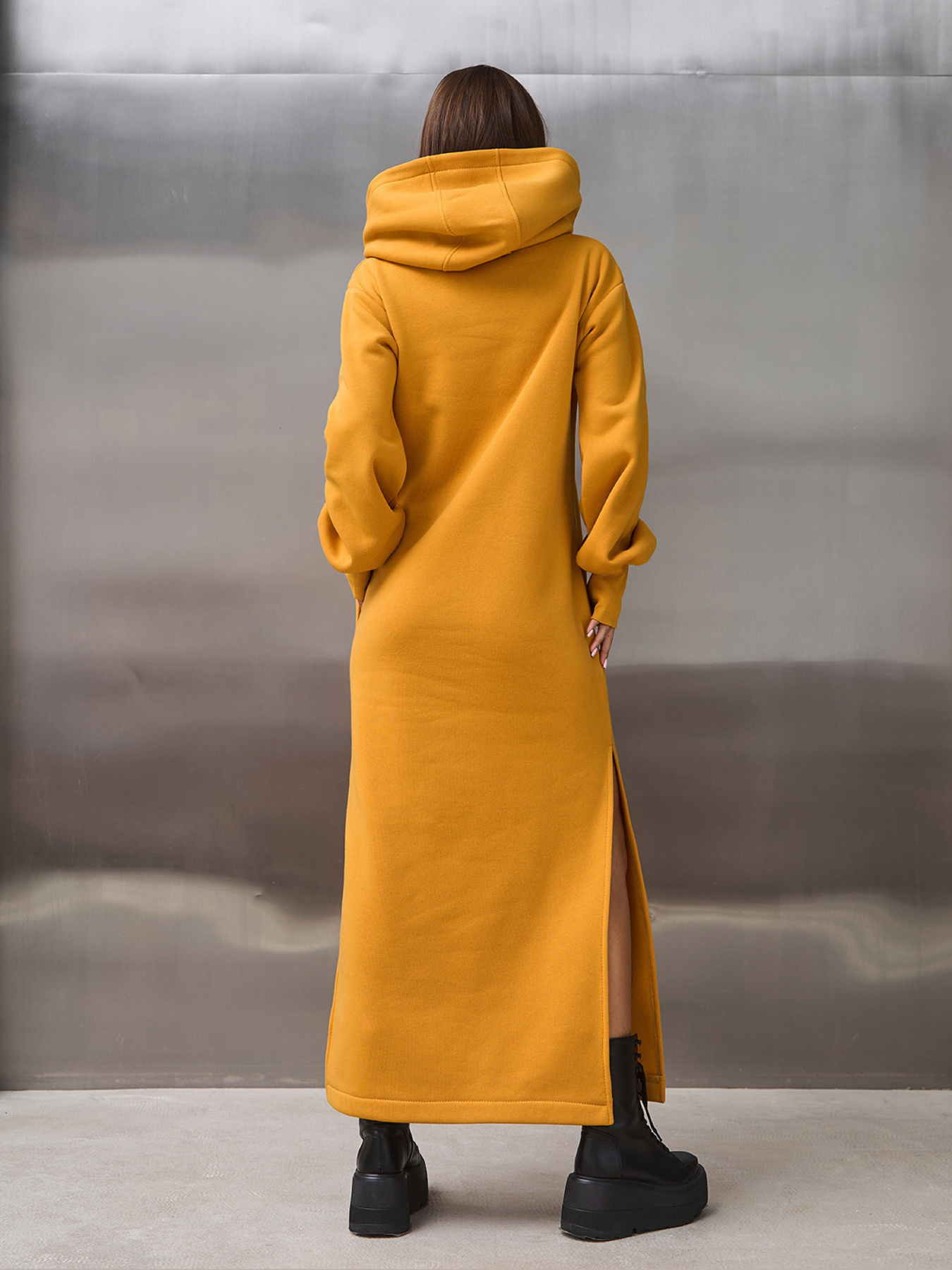 Платье макси ISSA Plus модель 14899_горчичный Фото