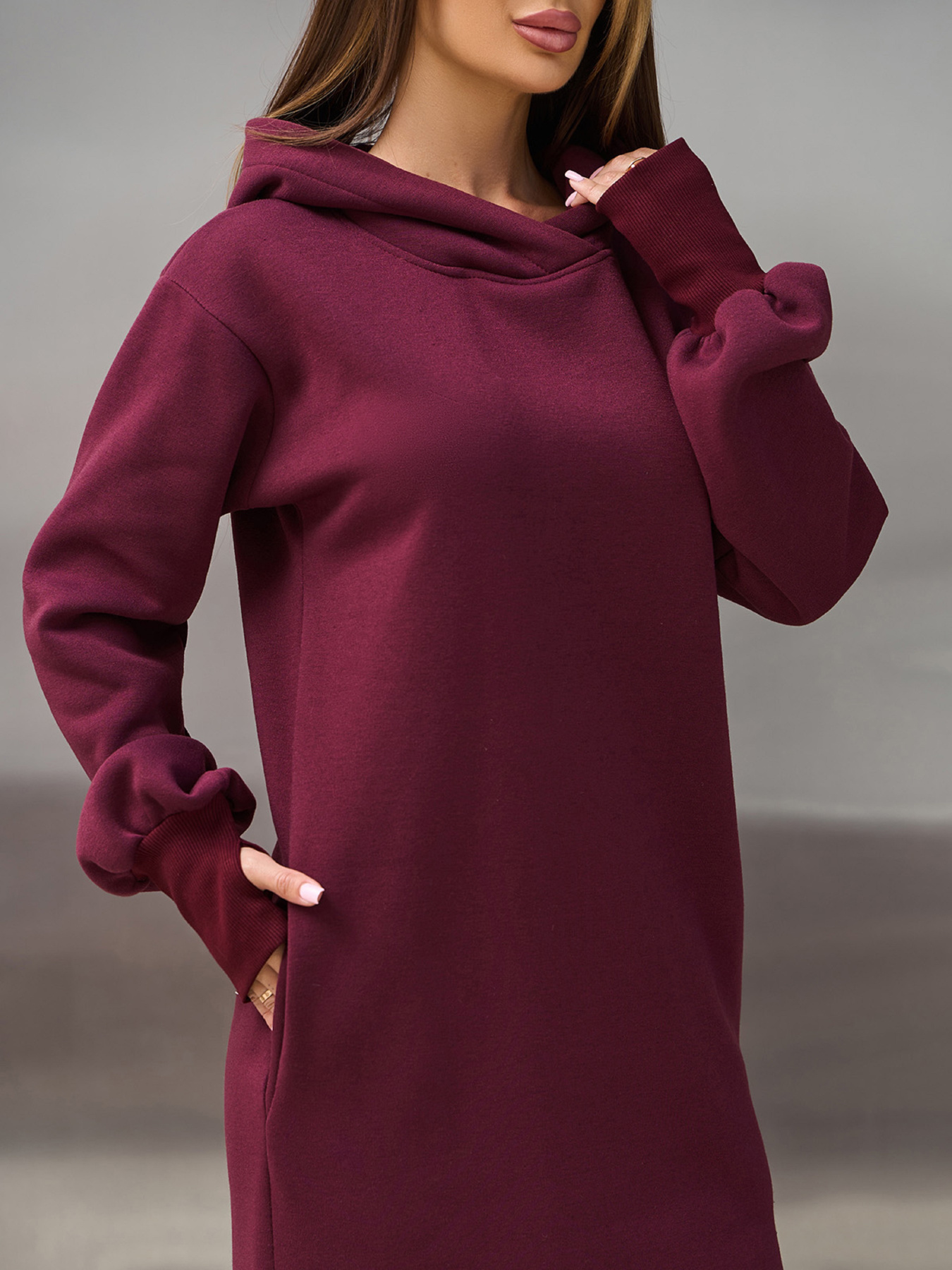 Платье макси ISSA Plus модель 14899_темно_бордовый Фото